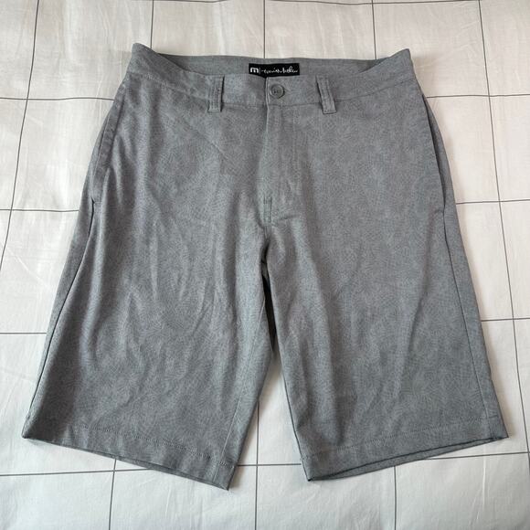 Travis Mathew Shorts Mens 30 Gray Bermuda Golf Stretch Casual Athletic Everyday - Picture 1 of 9